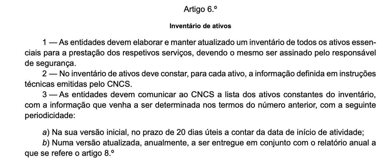 Artigo 6º. do Decreto-Lei n.º65/2021, de 30 de Julho